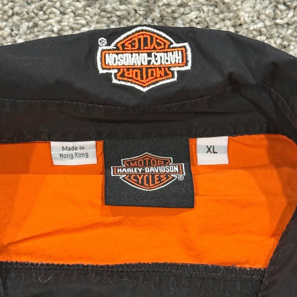VTG 90s Harley-Davidson Screamin Eagle Performance Flame Button Up Shirt Mens XL - Picture 4 of 6